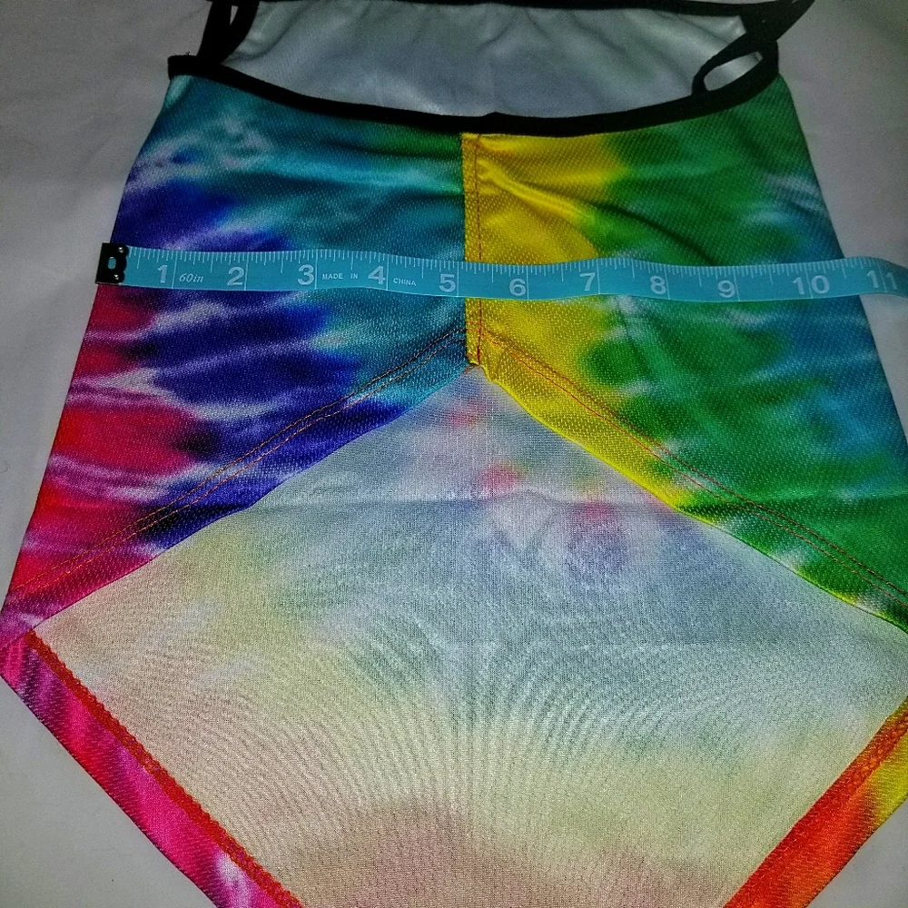 Rainbow Tie Dye Print Neck Gaiter/Face Mask